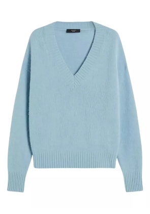 Weekend Max Mara V-neck ribbed sweater - Blue