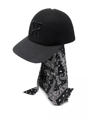 Kijima Takayuki detachable-scarf baseball hat - Black