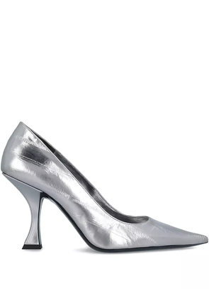 BY FAR 90mm Viva pointed pumps - Silver