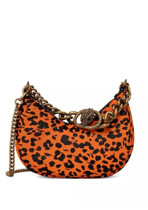 Kurt Geiger London small Chelsea Hobo leopard-print chain tote bag - Orange
