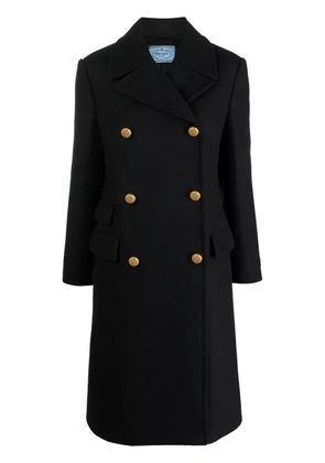Prada virgin wool double-breasted coat - Blue