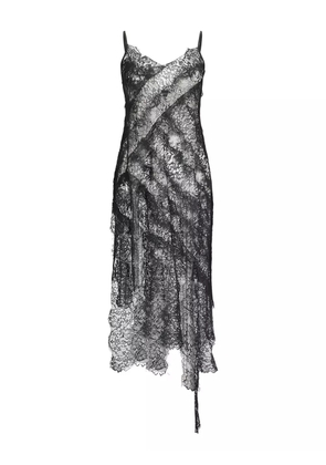 Retrofete Sabina lace asymmetric midi dress - Black