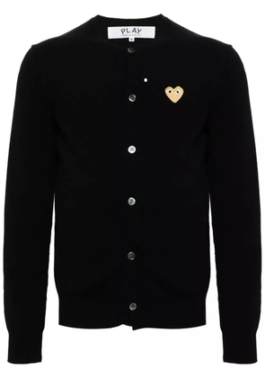 Comme Des Garçons Play heart-patch wool cardigan - Black