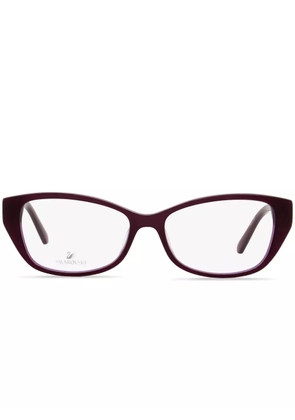 Swarovski Eyewear 5391 rectangle-frame crystal glasses - Purple