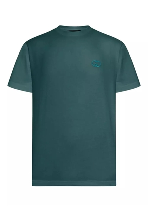Gucci Interlocking G-embroidered T-shirt - Green