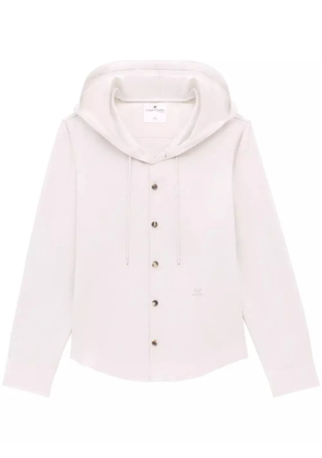 Courrèges AC logo-appliqué hooded jacket - Neutrals