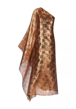 Taller Marmo Betsy metallic one-shoulder dress - Brown