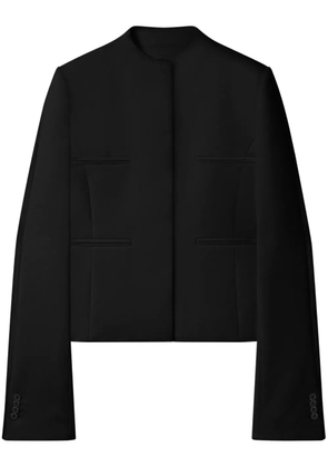 Courrèges Heritage concealed-fastening crepe jacket - Black