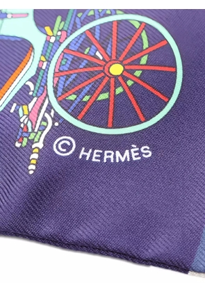 Hermès Pre-Owned Voitures Exquises scarf - Purple