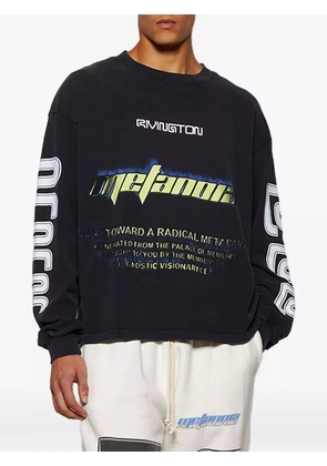 RRR123 radical paper garden long-sleeve T-shirt - Black