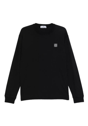 Stone Island Compass-patch long-sleeve T-shirt - Black