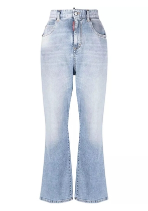 DSQUARED2 high-waisted cropped flared jeans - Blue