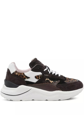 D.A.T.E. Fuga leopard-pattern sneakers - Brown