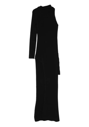 David Koma draped-detail maxi dress - Black