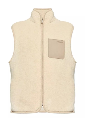 Moncler zip-up patch-pocket gilet - Neutrals