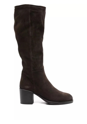 Pantanetti suede block-heel boots - Brown
