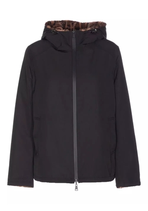 LOU ANDREA reversible leopard-pattern jacket - Black