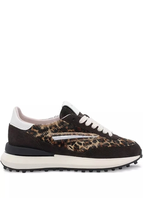 D.A.T.E. Athleta animal-pattern sneakers - Brown