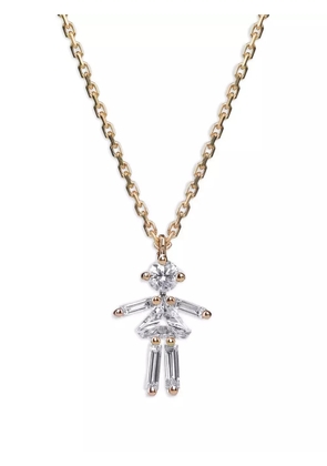 Little Ones Paris 18K yellow gold Girl diamond necklace