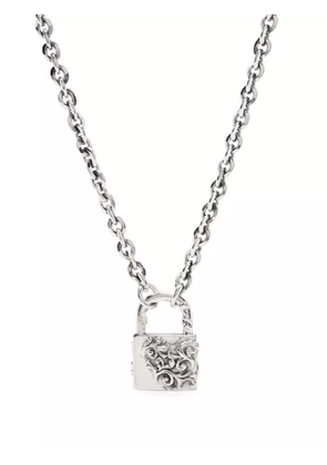 Emanuele Bicocchi Large Arabesque padlock necklace - Silver