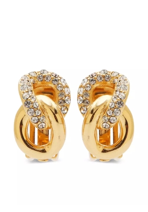 Christian Dior Pre-Owned 2000s Rhinestone earrings - Gold