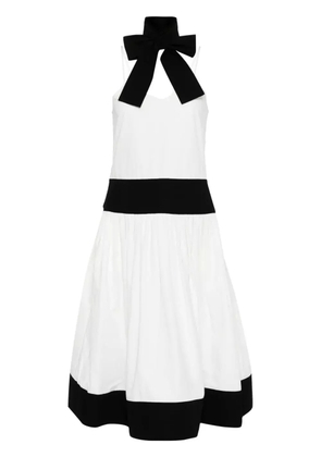 Kimhekim scarf cotton-linen midi dress - White