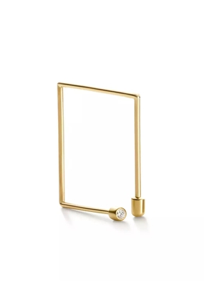 Shihara 18kt yellow gold Twist Square 03 diamond single earring