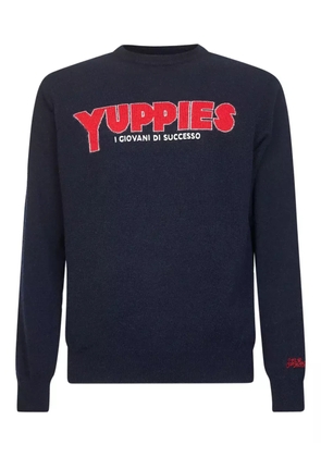 MC2 Saint Barth jacquard-lettering sweater - Blue