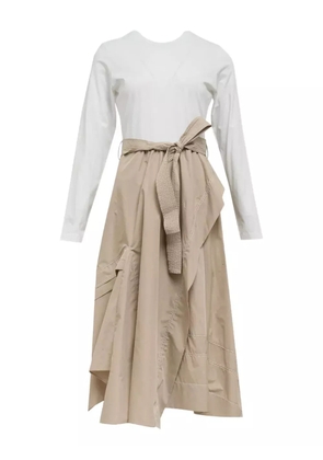 3.1 Phillip Lim tie-waist panelled midi dress - Neutrals