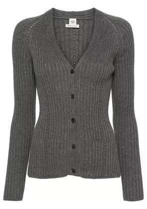 Hermès Pre-Owned 2010s ribbed-knit cardigan - Grey
