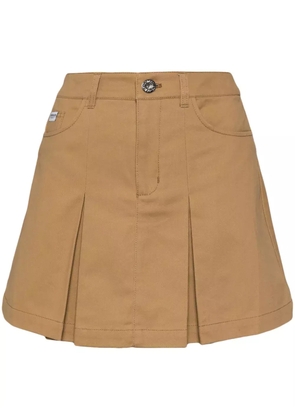 CHOCOOLATE cotton mini skirt - Neutrals