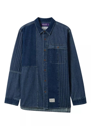 aftermaths pinstriped denim shirt - Blue