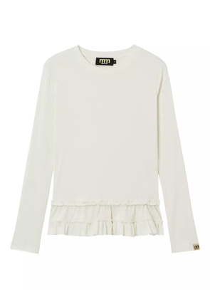 Mini Cream ruffled T-shirt - Neutrals