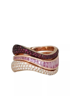 Kavant & Sharart 18K rose gold Talay pavé wave ruby ring - Pink