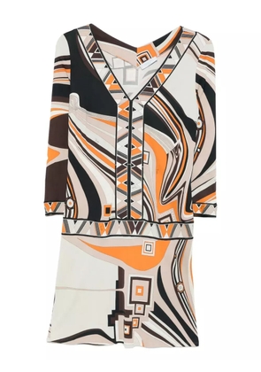 PUCCI Pre-Owned 2000s geometric-print dress - Neutrals