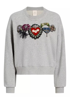 Cinq A Sept heritage rose embellished sweatshirt - Grey
