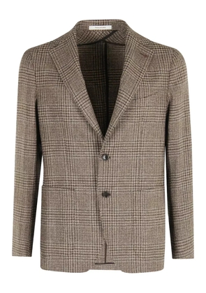 Tagliatore check jacket - Brown