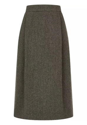 TOMBOY herringbone wool pencil skirt - Green