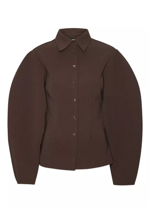 ROTATE BIRGER CHRISTENSEN puff-sleeve shirt - Brown