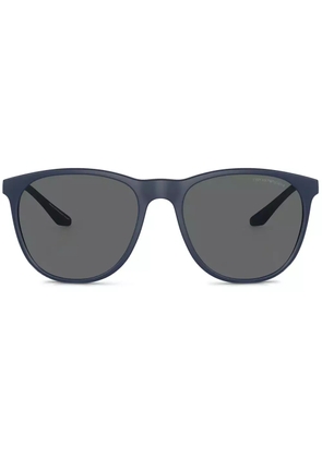 Emporio Armani logo-plaque sunglasses - Blue