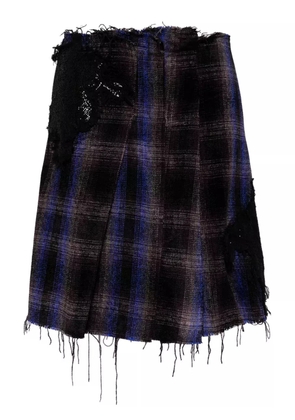 Song For The Mute check skirt - Purple