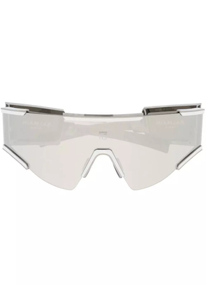 Balmain Eyewear mask-style frame sunglasses - Silver