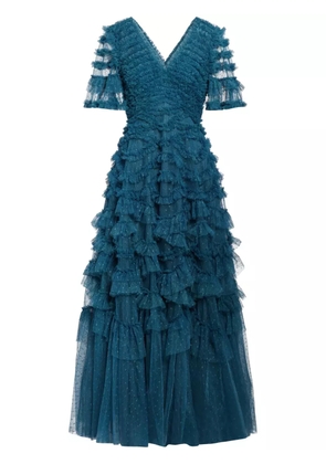 Needle & Thread Marilla ruffled gown - Blue