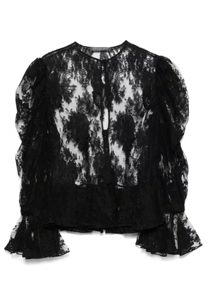 Alexander McQueen Pre-Owned 2000s lace shirt - Black