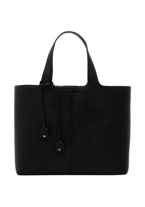 Elisabetta Franchi double-handle leather tote bag - Black