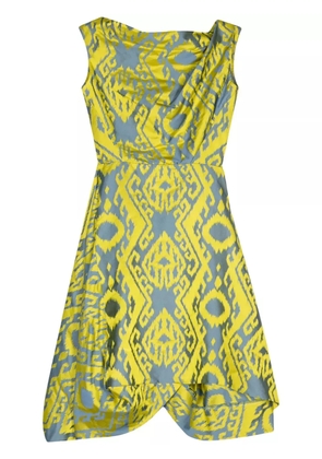 Vivienne Westwood Pre-Owned 2014 patterned-jacquard midi dress - Blue