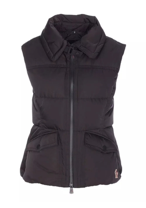 Moncler Grenoble polo-collar padded gilet - Black