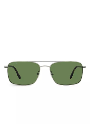 Lacoste double bridge rectangular sunglasses - Silver