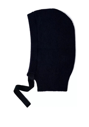 Mhl By Margaret Howell drawstring knit hood hat - Blue