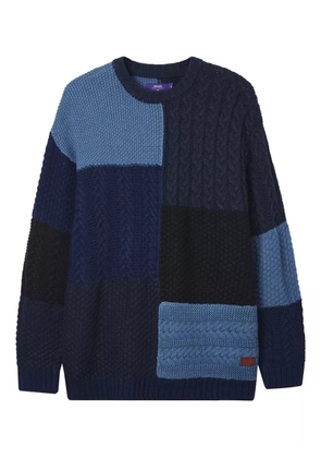 aftermaths patchwork sweater - Blue
